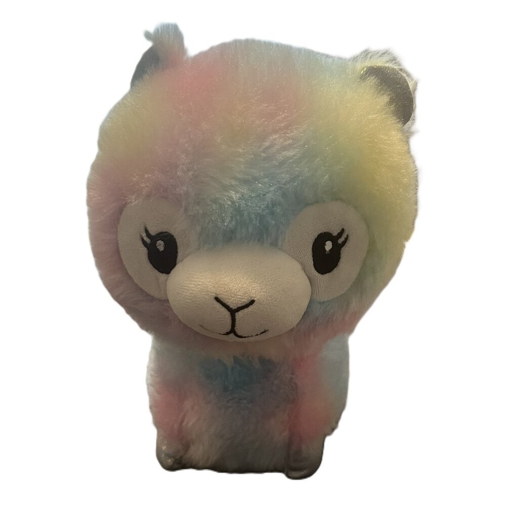 Llama Stuffed Animal With Wings Soft Plush 10” KellyToy Multicolored Rainbow